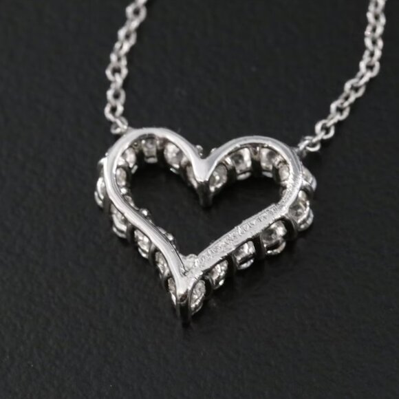 Tiffany & Co. Platinum 0.25 CTW Diamond Heart Necklace - Picture 6 of 6